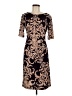 Connected Apparel Paisley Brown Cocktail Dress Size 6 - photo 1