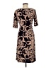 Connected Apparel Paisley Brown Cocktail Dress Size 6 - photo 2
