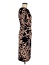 Connected Apparel Paisley Brown Cocktail Dress Size 6 - photo 4