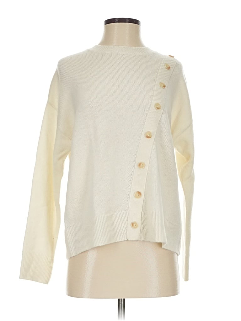 Pre-owned Summersalt Wool Cardigan Sweater In Ivory