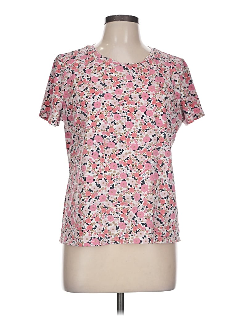 Pre-owned Tommy Hilfiger Short Sleeve Blouse In Pink