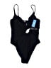 Cupshe Solid Black One Piece Swimsuit Size M - photo 2