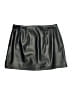 Express 100% Polyester Metallic Black Faux Leather Skirt Size 4 - photo 2