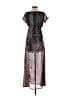 Lulus Paisley Black Silver Casual Dress Size XS - photo 2