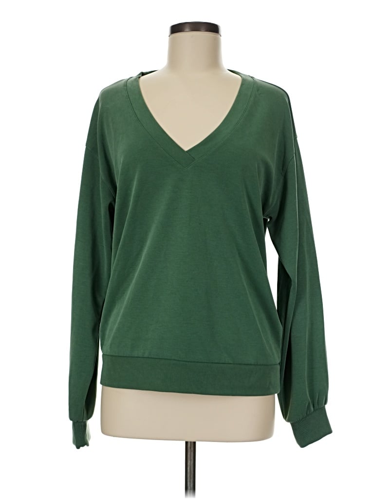 Pre-owned Athleta Pullover Sweater In Green