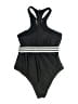 Unbranded Stripes Black One Piece Swimsuit Size M - photo 2