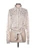 Assorted Brands Metallic Silver Long Sleeve Blouse Size EU 44 / US 14 - photo 1