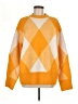 Zara Argyle Orange Pullover Sweater Size M - photo 1