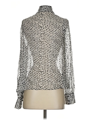 Saloni Long Sleeve Silk Top (view 2)