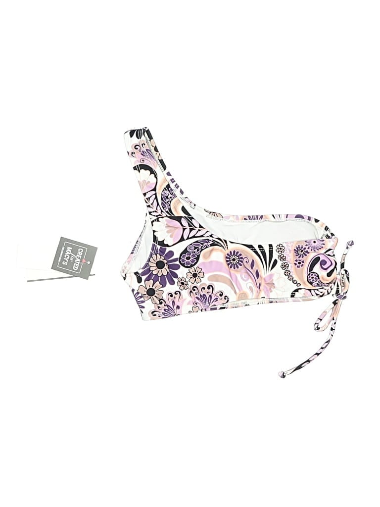 Pre-owned Salt + Cove Swimsuit Top Purple Paisley Pattern Swimwear
