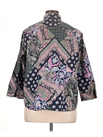 Lauren by Ralph Lauren 3/4 Sleeve Button-Down Shirt (view 2)