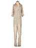 Paradised 100% Rayon Metallic Tan Green Jumpsuit Size S - photo 1