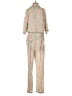 Paradised 100% Rayon Metallic Tan Green Jumpsuit Size S - photo 2