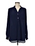 Fervour 100% Polyester Blue Long Sleeve Blouse Size M - photo 1