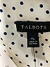 Talbots 100% Polyester Polka Dots Ivory Long Sleeve Blouse Size XL - photo 8
