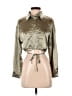 Cider Metallic Green Long Sleeve Blouse Size XS - photo 1