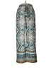 Shein 100% Polyester Print Teal Casual Pants Size 6 - photo 1