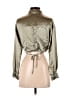 Cider Metallic Green Long Sleeve Blouse Size XS - photo 2