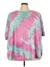 Shein 100% Polyester Tie-dye Pink Short Sleeve T-Shirt Size 28 - photo 1