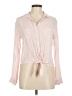 SO 100% Rayon Pink Long Sleeve Blouse Size M - photo 1