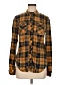 DJT Plaid Yellow Long Sleeve Blouse Size M - photo 1