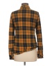 DJT Plaid Yellow Long Sleeve Blouse Size M - photo 2
