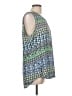 Roz & Ali 100% Polyester Blue Sleeveless Blouse Size L - photo 4