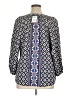 Crown & Ivy 100% Rayon Blue 3/4 Sleeve Blouse Size XL - photo 2