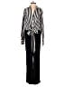 Cato 100% Polyester Stripes Black Jumpsuit Size S - photo 1