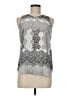 Violet & Claire 100% Polyester Silver Sleeveless Blouse Size M - photo 1