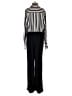 Cato 100% Polyester Stripes Black Jumpsuit Size S - photo 2