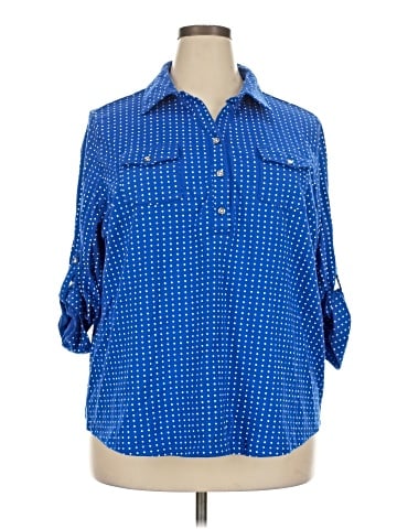 Assorted Brands 3/4 Sleeve Button-Down Shirt (view 1)