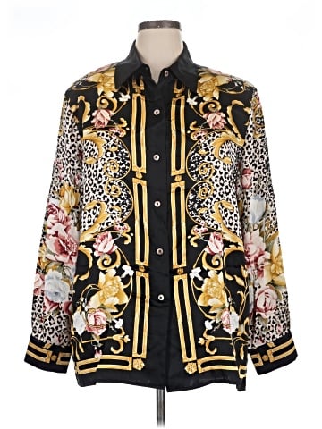 Linda Allard Ellen Tracy Long Sleeve Silk Top (view 1)