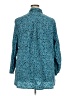 Notations Animal Print Teal Long Sleeve Button-Down Shirt Size 2X - photo 2