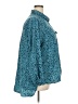 Notations Animal Print Teal Long Sleeve Button-Down Shirt Size 2X - photo 4