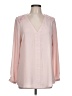 NY Collection 100% Polyester Pink Long Sleeve Blouse Size L - photo 1