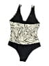 Assorted Brands Graphic Ivory One Piece Swimsuit Size L - photo 2