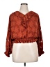 Anthropologie 100% Polyester Brown Orange Long Sleeve Blouse Size 1X - photo 1