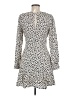 Row A Animal Print Floral Ivory Casual Dress Size M - photo 2