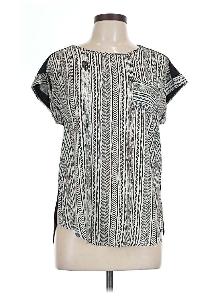 Pre-owned Rewind Short Sleeve Blouse In Silver