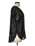 Bobeau 100% Polyester Polka Dots Black Short Sleeve Blouse Size L - photo 4