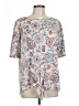 Unbranded Paisley White Short Sleeve Blouse Size L (estimated) - photo 1