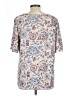 Unbranded Paisley White Short Sleeve Blouse Size L (estimated) - photo 2