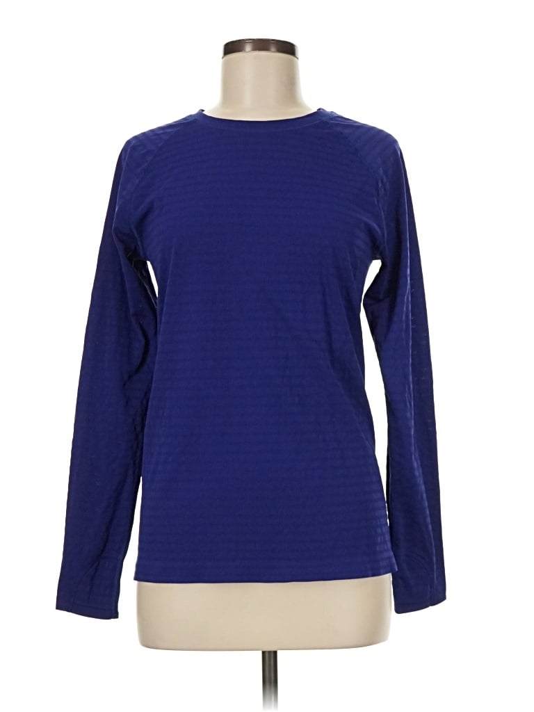 Pre-owned Athleta Long Sleeve T-shirt In Blue