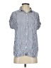 BeachLunchLounge Stripes Blue Short Sleeve Blouse Size XS - photo 1
