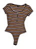 GBG Los Angeles Stripes Multi Color Yellow Bodysuit Size S - photo 1