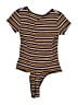 GBG Los Angeles Stripes Multi Color Yellow Bodysuit Size S - photo 2