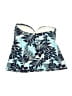 Beach House 100% Polyester Tropical Blue Swimsuit Top Size 10 - photo 2