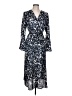 MICHAEL Michael Kors 100% Polyester Animal Print Blue Casual Dress Size L - photo 1