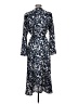 MICHAEL Michael Kors 100% Polyester Animal Print Blue Casual Dress Size L - photo 2